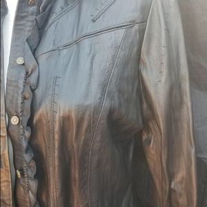 Peter Nygard women leather jacket Size 8 Black